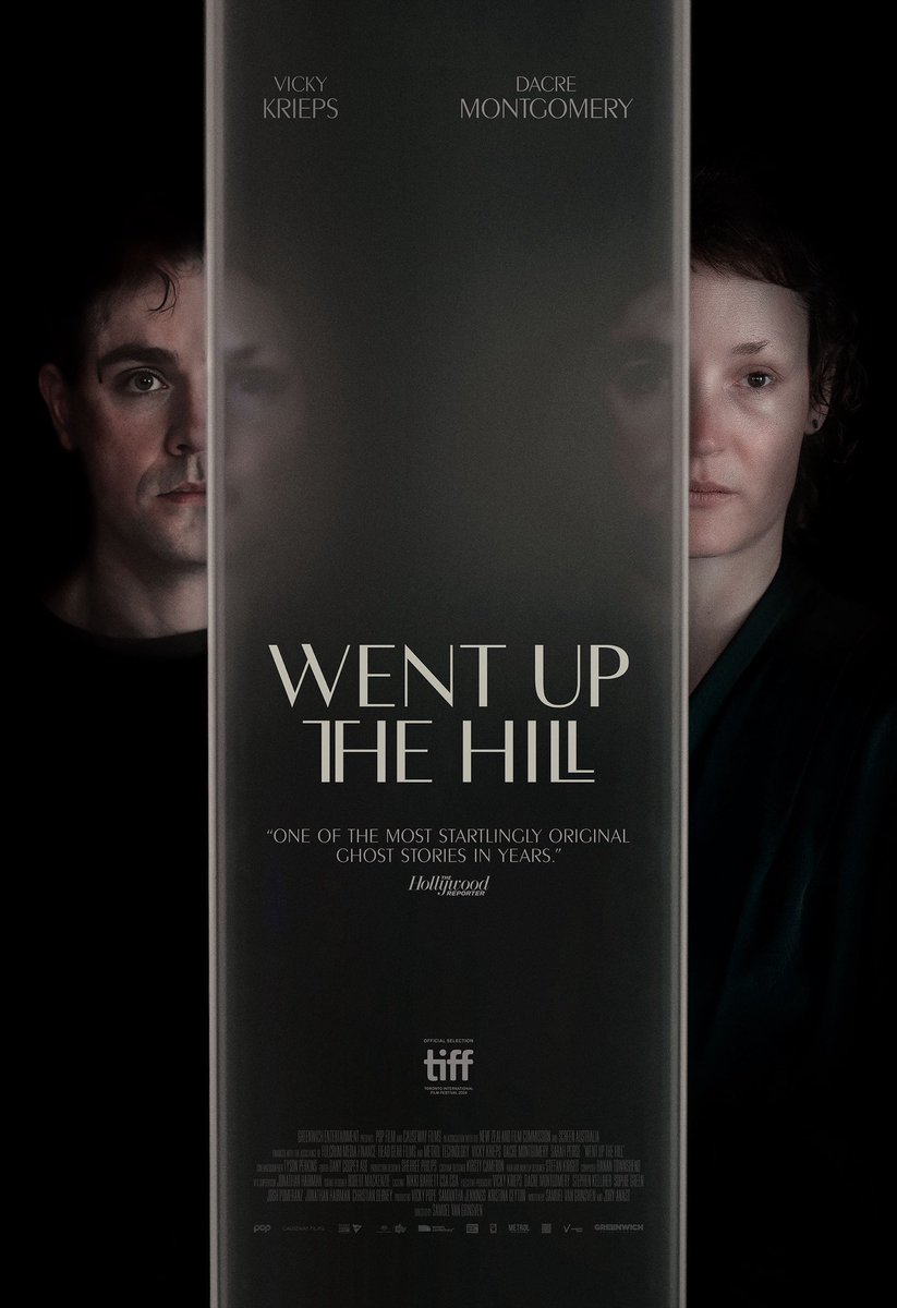 FilmUpdates's tweet photo. New poster for Samuel Van Grinsven’s ‘WENT UP THE HILL’ starring Vicky Krieps and Dacre Montgomery.

In theaters August 15. https://t.co/GFCg4j5hqB