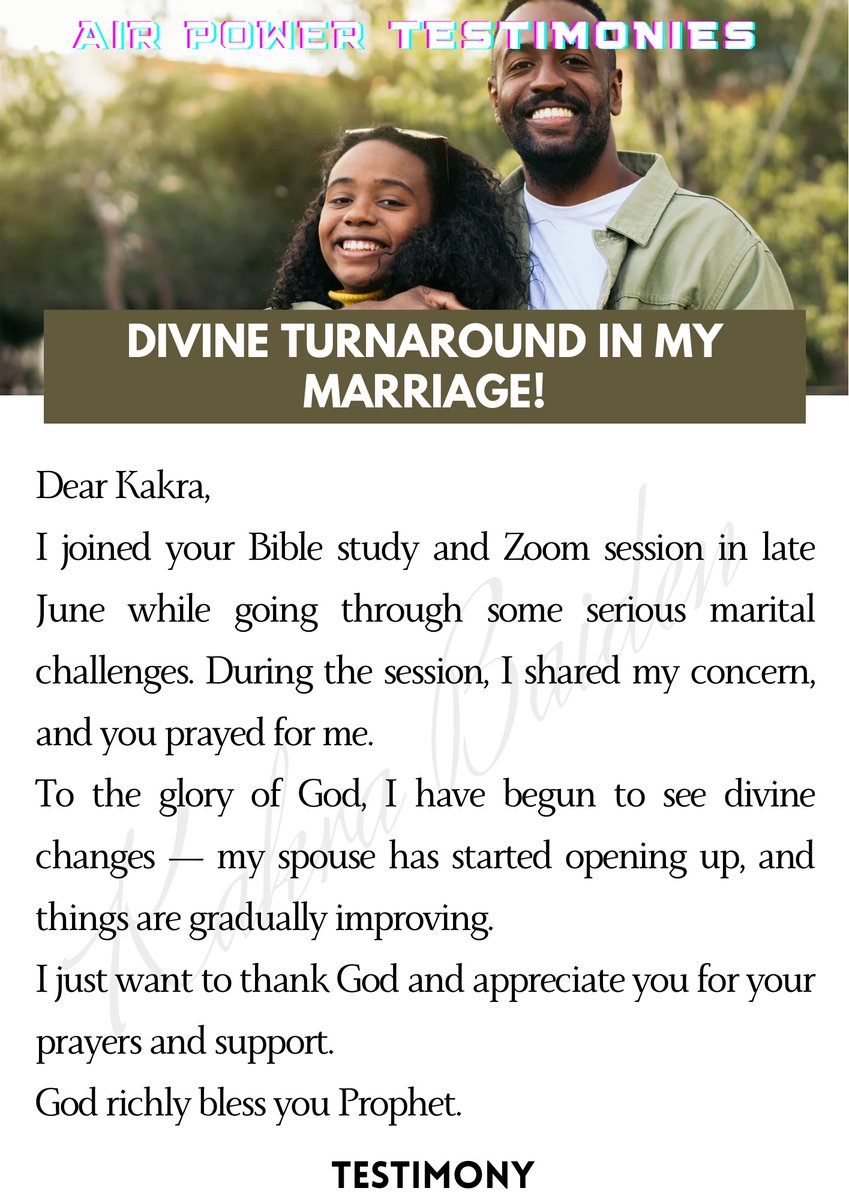 May your marital journey be filled with joy, peace, and sweetness in Jesus’ name!

#kakrabaiden #testimony #testify #daily
