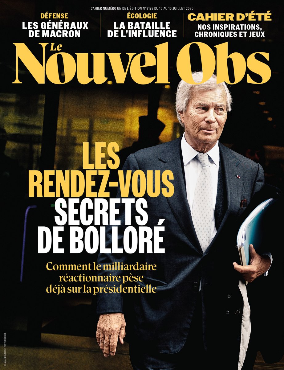 Camille Vigogne LC (@camille_vigogne) on Twitter photo Notre enquête avec <a href="/Clement_Lacombe/">Clément Lacombe</a> à retrouver dès demain en Une du Nouvel Obs !
Comment Vincent Bolloré, depuis le secret de son hôtel particulier, met ses moyens et ses médias au service de l'extrême droite pour la prochaine élection présidentielle. Notre enquête avec <a href="/Clement_Lacombe/">Clément Lacombe</a> à retrouver dès demain en Une du Nouvel Obs !
Comment Vincent Bolloré, depuis le secret de son hôtel particulier, met ses moyens et ses médias au service de l'extrême droite pour la prochaine élection présidentielle.