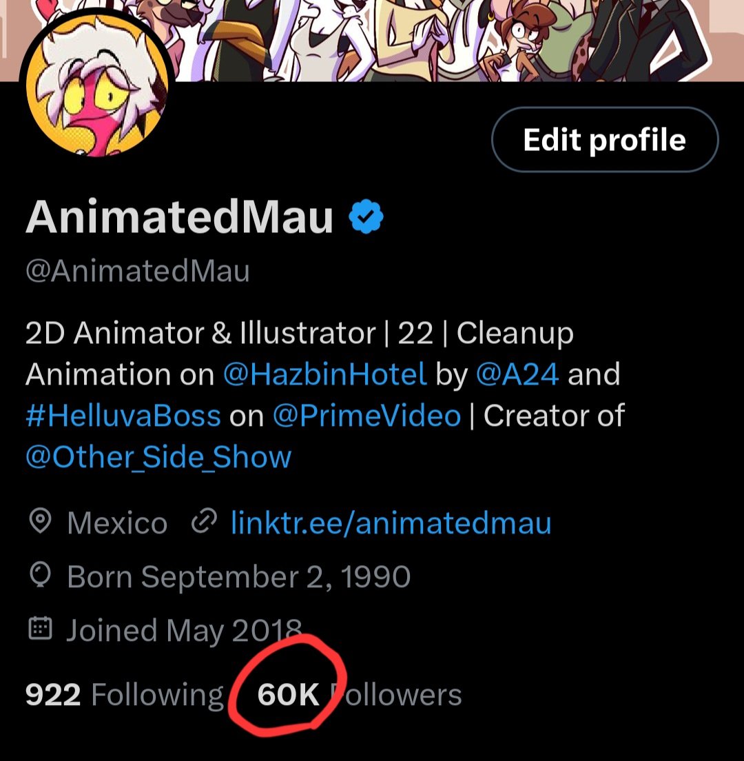AnimatedMau's tweet image. Thank you for the 60 followers! Should I do a draw raffle? 👀