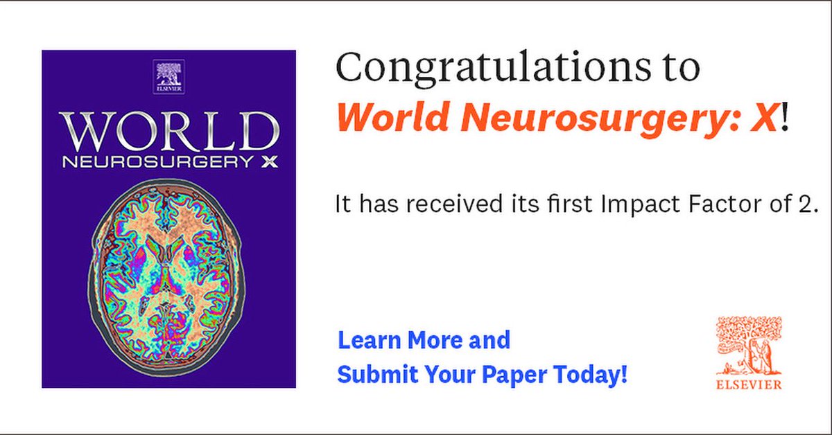 We are excited to share that World Neurosurgery: X has received its first official impact factor of 2 🎉

This milestone reflects the dedication of our authors, reviewers, and editorial team

Help us continue to advance the field of neurosurgery. Submit your manuscript today 🧠📚