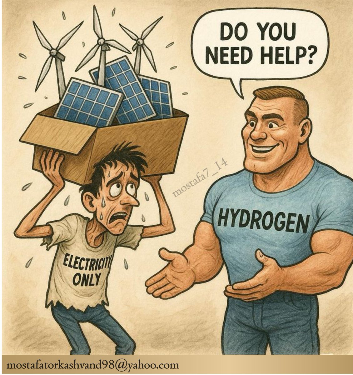 mostafa7_14's tweet photo. Carrying the clean energy load alone? 
Maybe it’s time hydrogen stepped in.

Hydrogen plays a critical role in the clean energy transition by enhancing energy system resilience and enabling deep industrial decarbonization.

#Hydrogen #CleanEnergy #NetZero #Decarbonization https://t.co/7nCr13FNTQ
