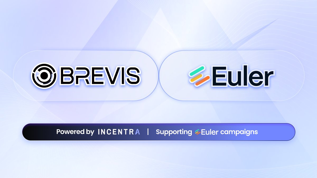 Brevis (@brevis_zk) on Twitter photo 🤝Brevis and <a href="/eulerfinance/">Euler Labs</a> partnered up to go live with Incentra-powered campaigns a little over two weeks ago—and they’ve been doing great!
✅Trustless rewards are here and powered entirely by zero-knowledge proofs from Incentra!
🔗blog.brevis.network/2025/07/09/bre… 🤝Brevis and <a href="/eulerfinance/">Euler Labs</a> partnered up to go live with Incentra-powered campaigns a little over two weeks ago—and they’ve been doing great!
✅Trustless rewards are here and powered entirely by zero-knowledge proofs from Incentra!
🔗blog.brevis.network/2025/07/09/bre…