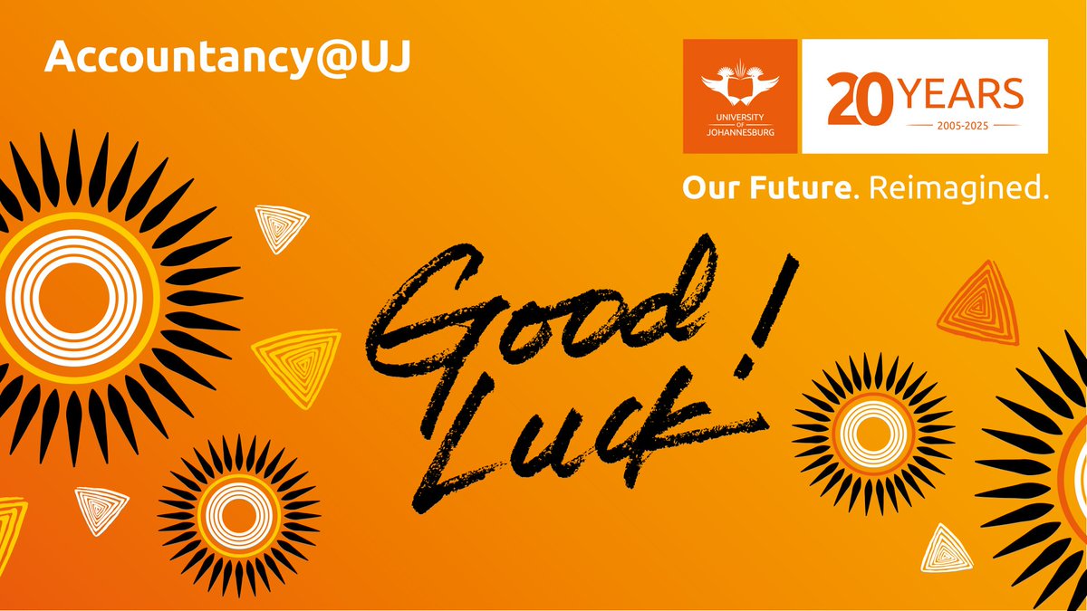 UJAccountancy's tweet photo. Good luck to the Class of 2025 !
#Grade12 #Matrics https://t.co/UWj4sadWz3