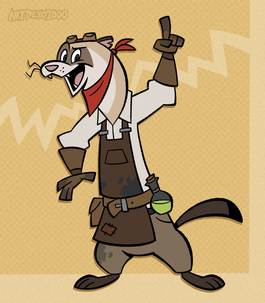 New finished full-body comm for <a href="/BosonicVinegar/">Wombat For Hire</a> :)