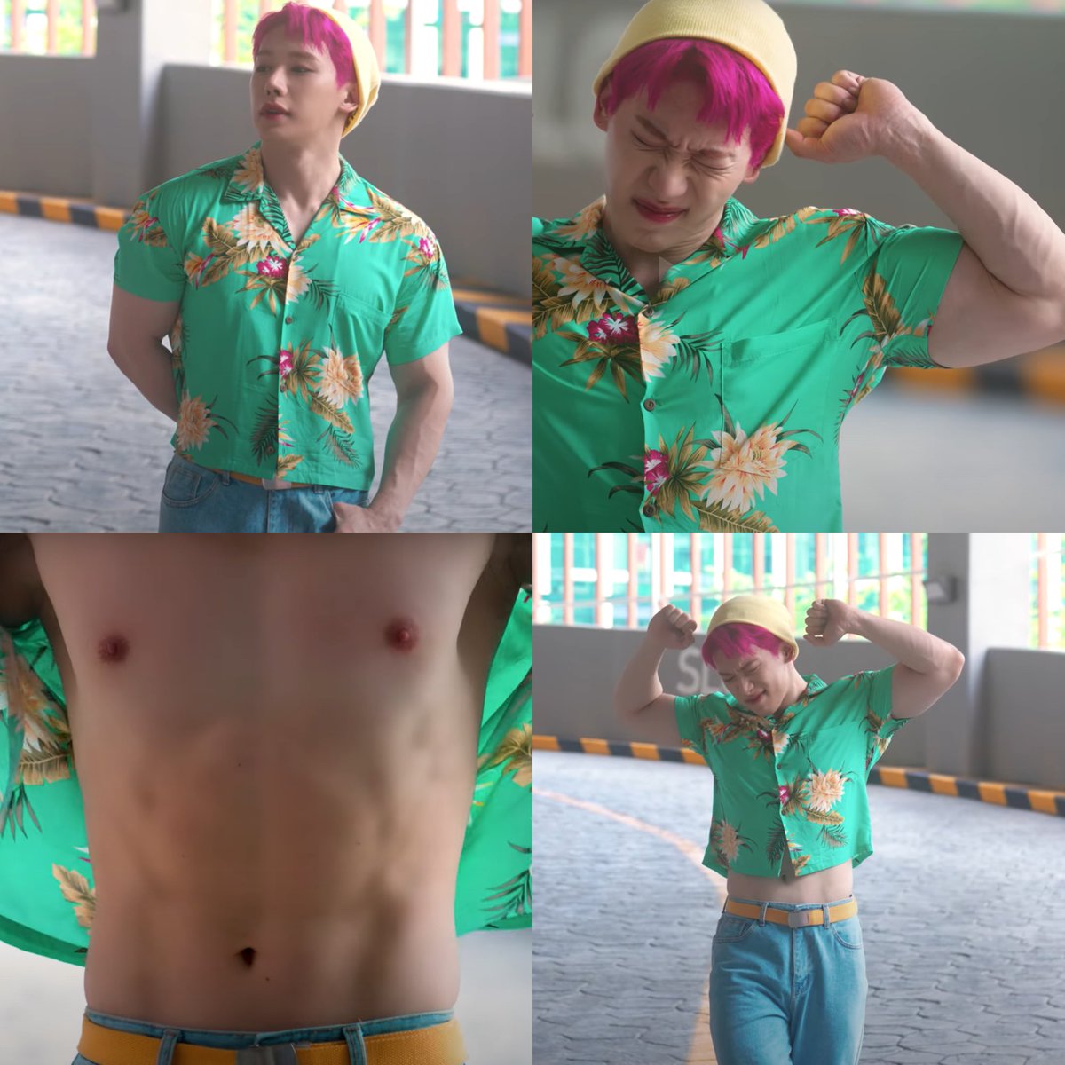 AboutMusicYT's tweet image. Wonho as Abby from Saja Boys.