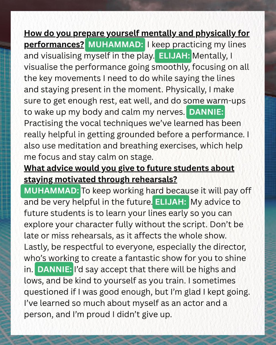🎭 Tonight's the night! The first of three performances of the Advanced Graduation Show: Pool (No Water) at @theuniontheatre Our soon-to-be graduates are excited, nervous, and feeling all the feels. Muhammad, Elijah, and Dannie open up about the journey. Break a leg! 🌟