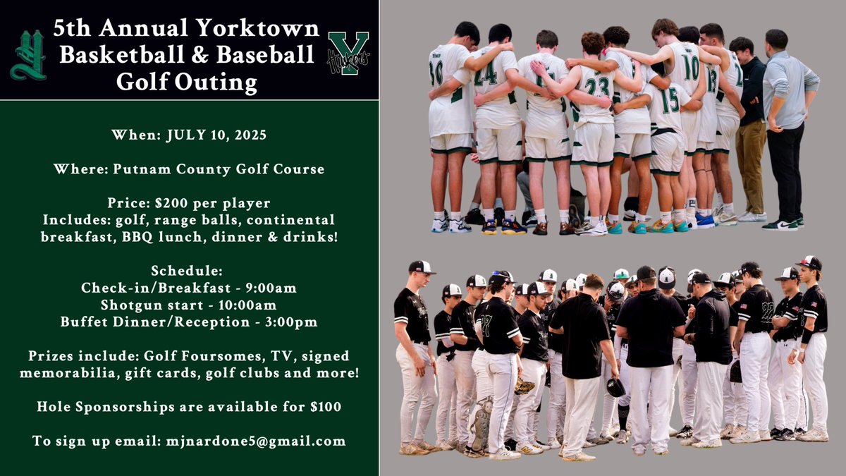 Reminder!! Golf outing tomorrow! Check in at 9AM. Shotgun start 10AM. Looking forward to seeing you all there!