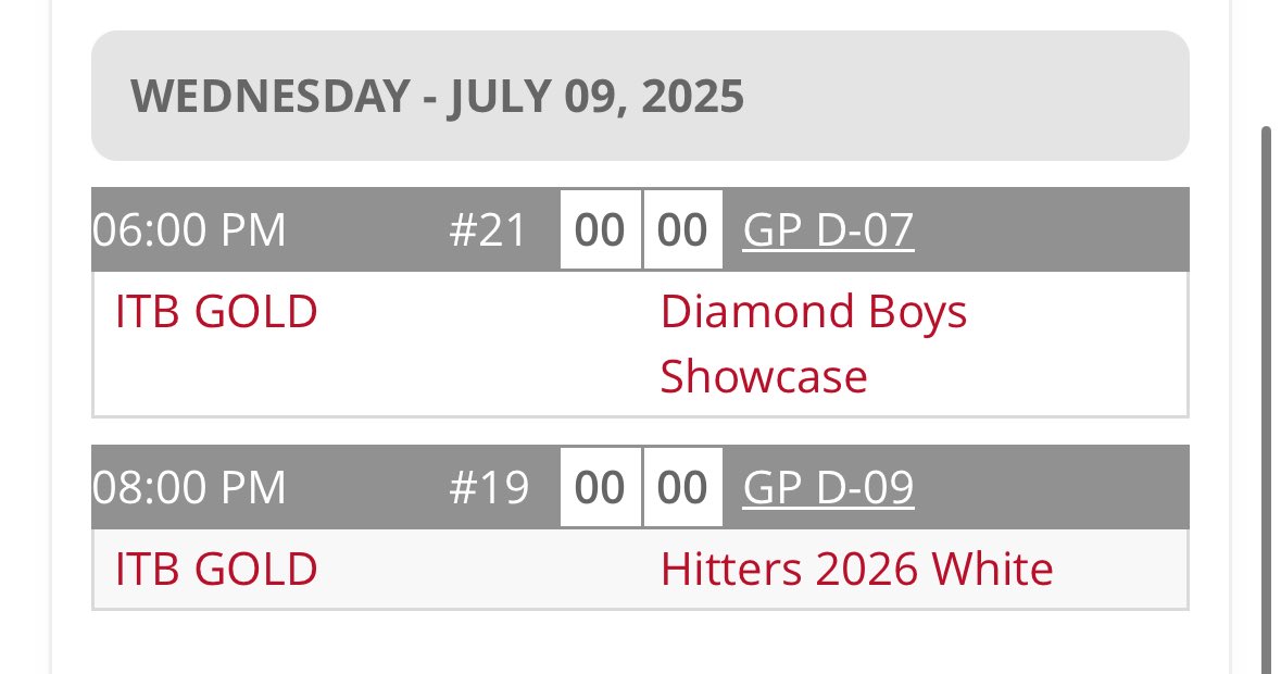 Brandon Pelz (@brandonpelz30) on Twitter photo Games have been pushed back 30 minutes. Game will now start at 6pm.<a href="/ITBMarucci/">Illinois Travel Baseball Club</a> <a href="/BHSHawkBaseball/">Bartlett Hawks Baseball</a> <a href="/tannerspinks32/">Tanner Spinks</a> Games have been pushed back 30 minutes. Game will now start at 6pm.<a href="/ITBMarucci/">Illinois Travel Baseball Club</a> <a href="/BHSHawkBaseball/">Bartlett Hawks Baseball</a> <a href="/tannerspinks32/">Tanner Spinks</a>