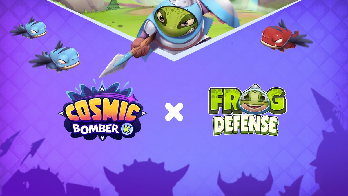 ๐น ๐๐๐_๐๐๐๐๐ (@p2e_space) on Twitter photo ๐ฎ Big things are blasting off as <a href="/FrogDefense/">Frog Defense</a> joins forces with <a href="/CosmicBomberK/">Cosmic Bomber K | LINE Mini Dapp ๐ฃ๐ฅ</a> on <a href="/KaiaChain/">Kaia</a> for a power-packed Web3 gaming crossover!
๐ธ Collect quirky heroes and unleash your strategy.
๐ฃ Battle it out for trophies and bragging rights.
๐ช Win token rewards by climbing the ๐ฎ Big things are blasting off as <a href="/FrogDefense/">Frog Defense</a> joins forces with <a href="/CosmicBomberK/">Cosmic Bomber K | LINE Mini Dapp ๐ฃ๐ฅ</a> on <a href="/KaiaChain/">Kaia</a> for a power-packed Web3 gaming crossover!
๐ธ Collect quirky heroes and unleash your strategy.
๐ฃ Battle it out for trophies and bragging rights.
๐ช Win token rewards by climbing the