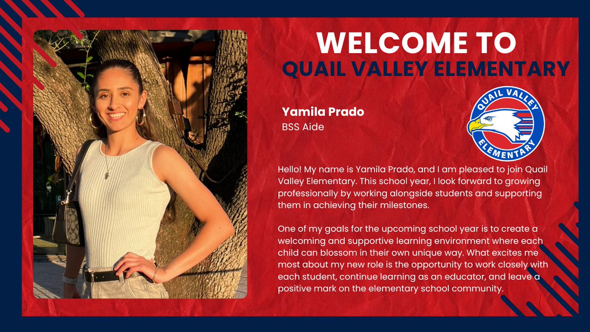 💫 Say hello to the newest member of our BSS team, Ms. Yamila Prado! 🍎