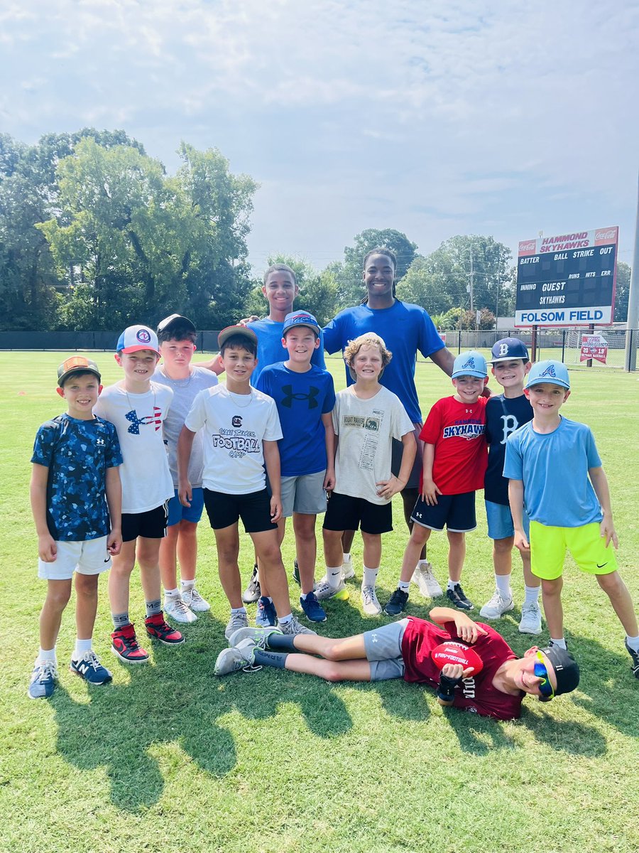 DOWN… SET… HUT! This week, Football campers are diving into the game with Hammond Varsity Football Coach Jon Wheeler! They’re learning the fundamentals—running, passing, blocking, and calling plays—all in a high-energy, non-contact clinic.

#SummeratHammond
