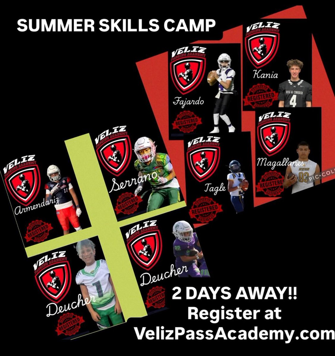 🏈Summer Skills Camp🏈

📍Site: HANKS HS
🗓️July 11-12, 2025
🏫Rising 2nd-7th Graders (9am-11am)
🏫Rising 8th-12th Graders (12pm-2pm)
✅ form.jotform.com/93418304325150 

COME TRAIN WITH THE BEST IN THE 915!! 

2 Days Away…GET SIGNED UP!!