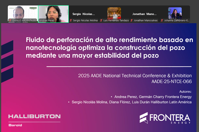 PostgradosFICT's tweet image. 🔬 Innovación en perforación: En la FICT recibimos a Andrea Pérez (Frontera Energy) y Sergio Nicolas (Halliburton), quienes presentaron su paper sobre fluidos nanotecnológicos avalado por la AADE.
Un espacio para conectar ciencia e industria. 
💡#ESPOL #Petróleos #Nanotecnología
