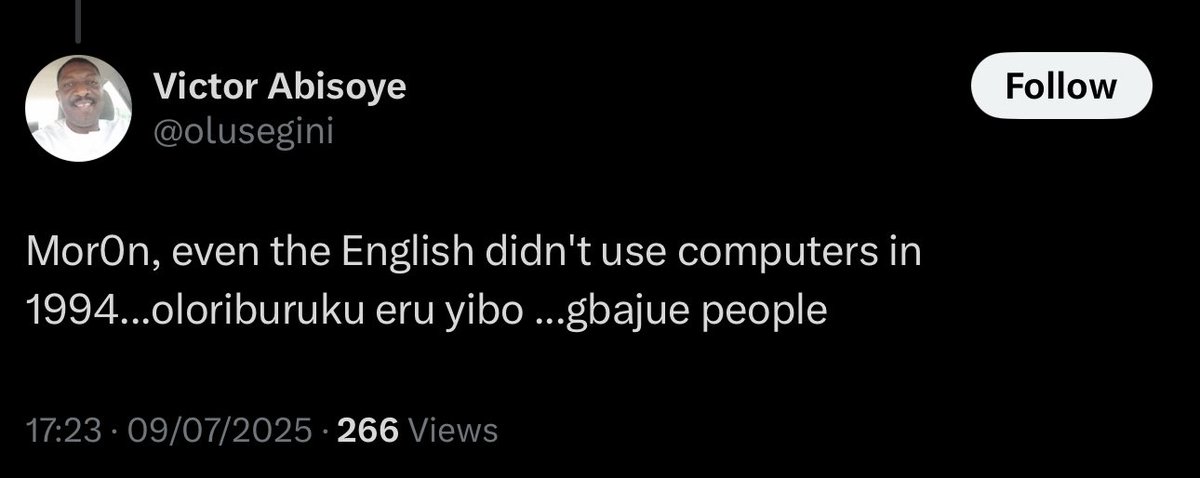 Abeg hope say no be lalude swear for this man