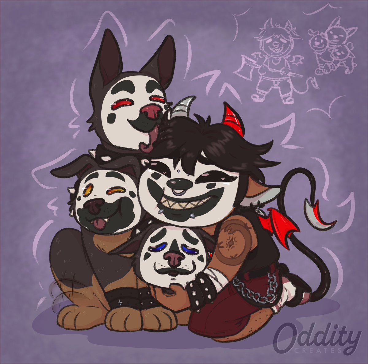OddityCreates's tweet photo. Playing around on ArtFight to change things up a smidge 🤏🏻🤡 https://t.co/0sPFZYgfWQ