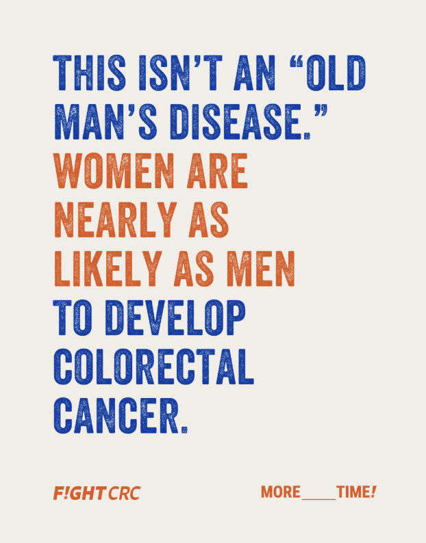 Colorectal cancer isn’t just an “older man’s” disease.

It’s time to break the stigma and get proactive about your health.

✔️ Know the signs
✔️ Understand your risk factors
✔️ Schedule your screenings
@fightcrc

#ColorectalCancerAwareness #GetScreened #GutHealth