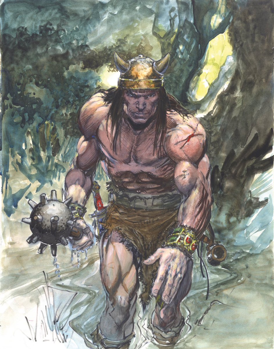conanbycrom's tweet image. The Savage Sword of Conan #9 strikes the shelves this day!
This cover be special, for it is a rare and mighty honor; art from the hand of the late, great Neal Adams, seen by none until now. His legacy lives like an echo of thunder across the ages, and Team Conan is proud to bear…
