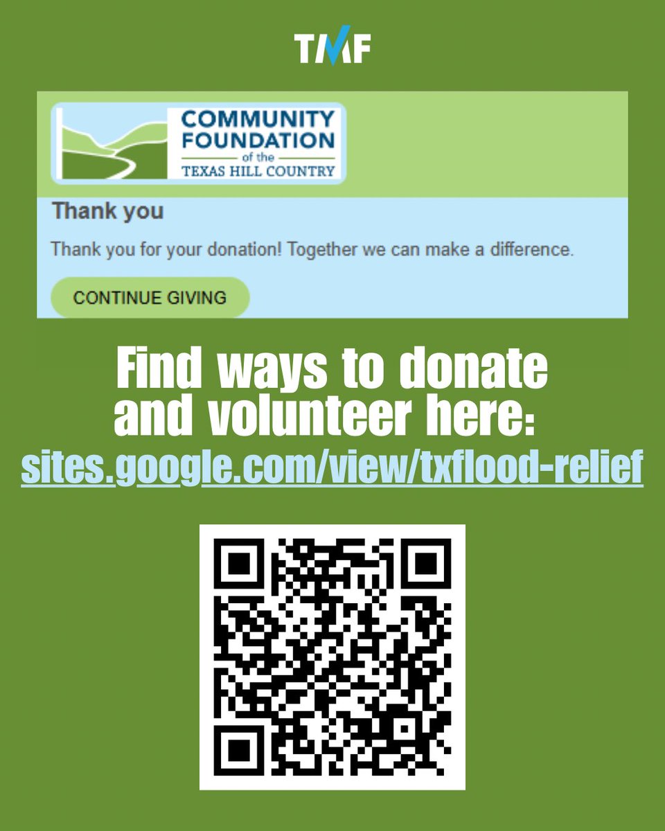 TMFtx's tweet image. I joined @moodyforelpaso & @JaredLPatterson in donating $1000 to flood relief efforts in the Hill Country.
@Bexar_Democrats have put together a verified list of ways to donate & volunteer, which you can find at sites.google.com/view/txflood-r…. It’s going to take a village to rebuild and…