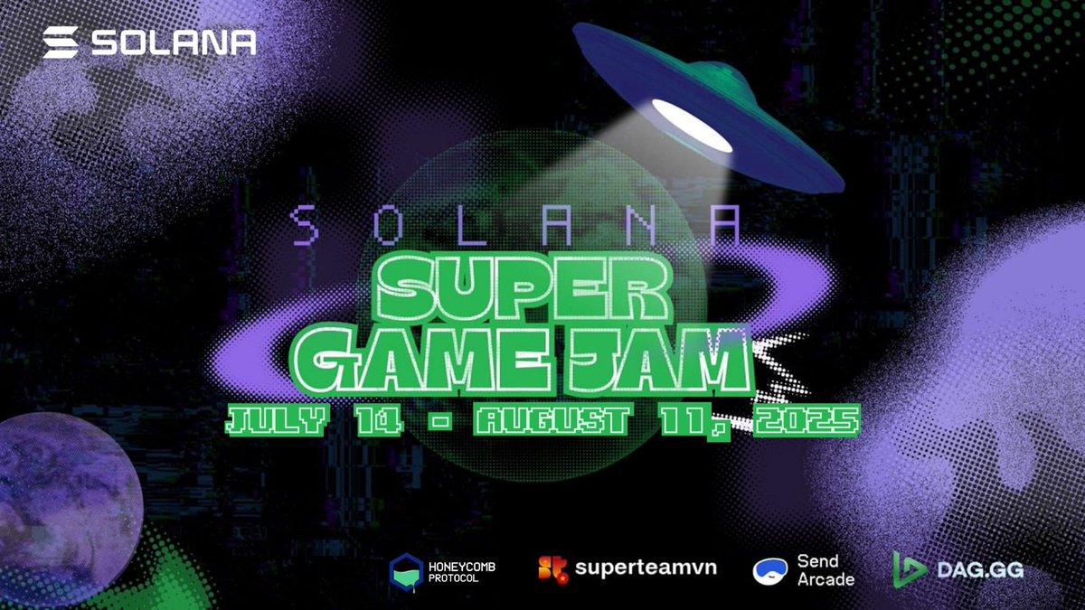 1/ The <a href="/solana/">Solana</a> Super Game Jam is BACK! 🎮

@superteamvn, <a href="/honeycomb_prtcl/">Honeycomb Protocol</a>, <a href="/sendarcadefun/">Send Arcade</a> &amp; <a href="/dagdotgg/">DAG.GG 🗡️</a> are bringing back APAC’s biggest Web3 Game Jam with $50K in prizes for 2025.

But the real magic?

It’s watching people ship actual games in just 4 weeks!