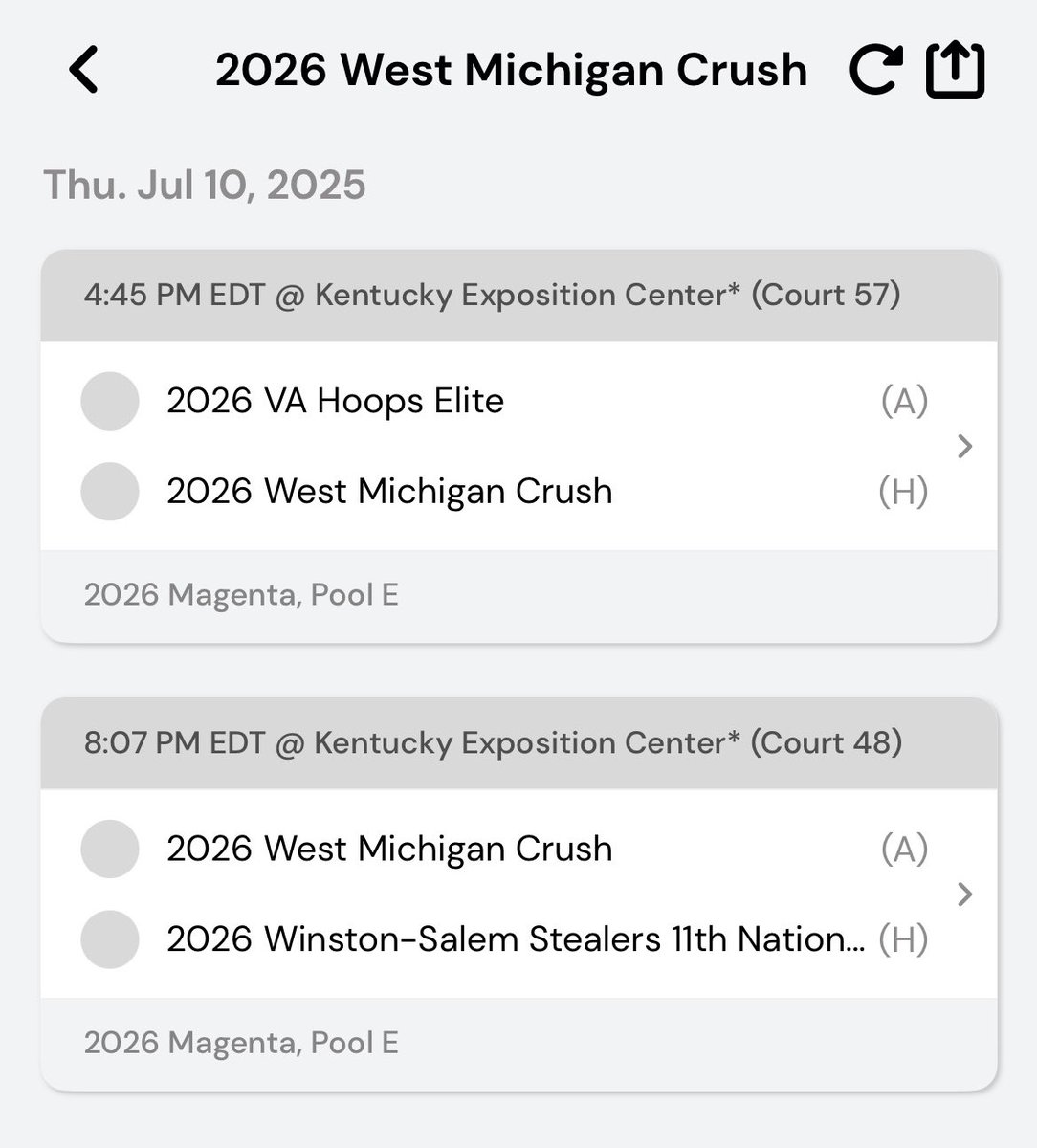 Heading to Kentucky to compete at Run 4 Roses Classic and Championship! Here is my schedule for day 1!