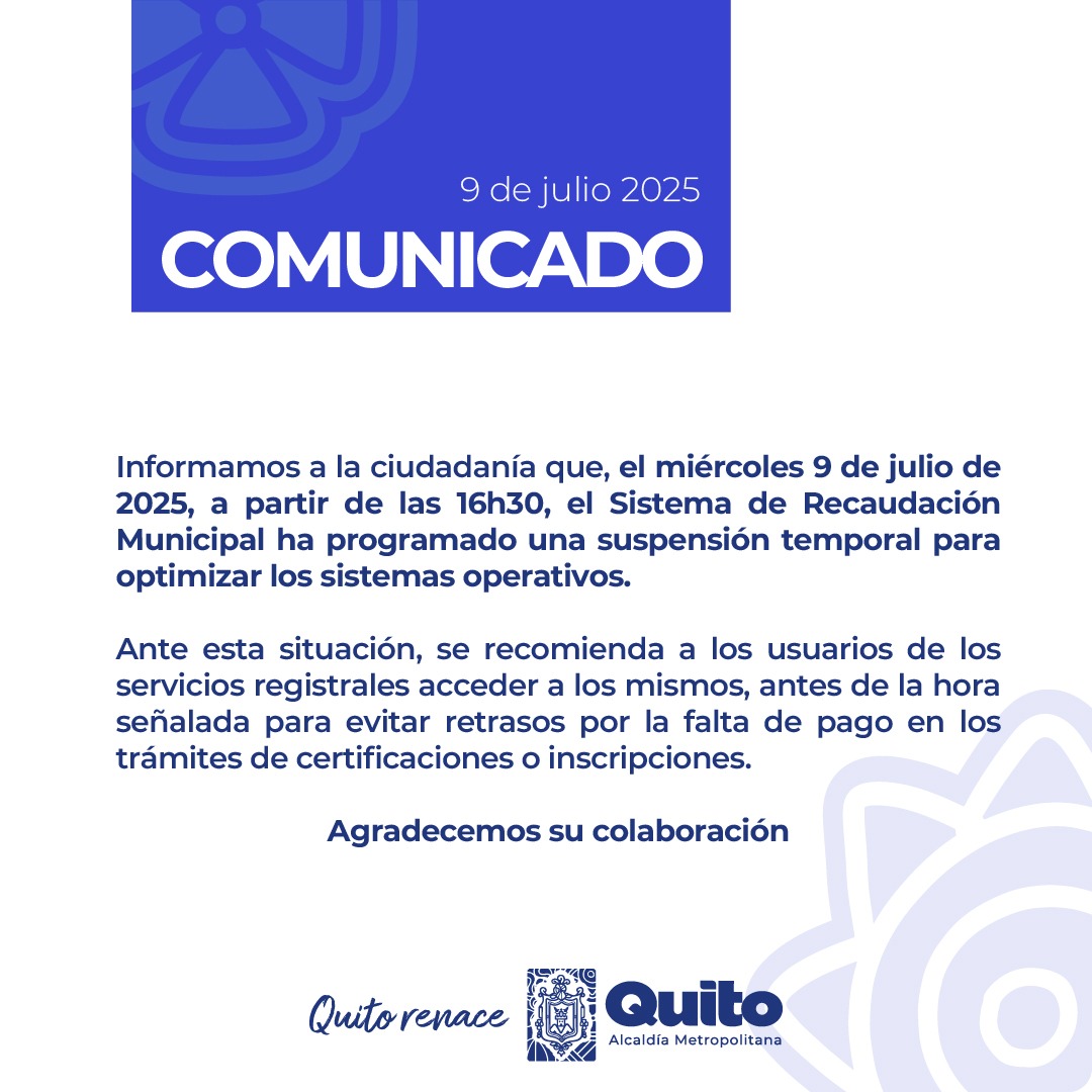 📢 🗣️ #RegistroInforma | A la ciudadanía:

Con tu participación, #QuitoRenace
