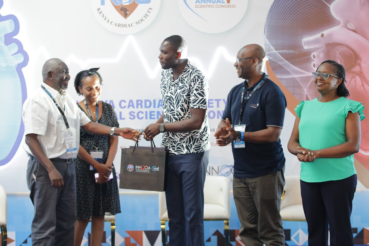Dr. Oluga was received by Kenya Cardiac Society President Dr. Bernard Samia and MoH NCD Division Head Ms. Gladwel Gatheca, as stakeholders gathered to advance dialogue on cardiovascular care and health systems strengthening.