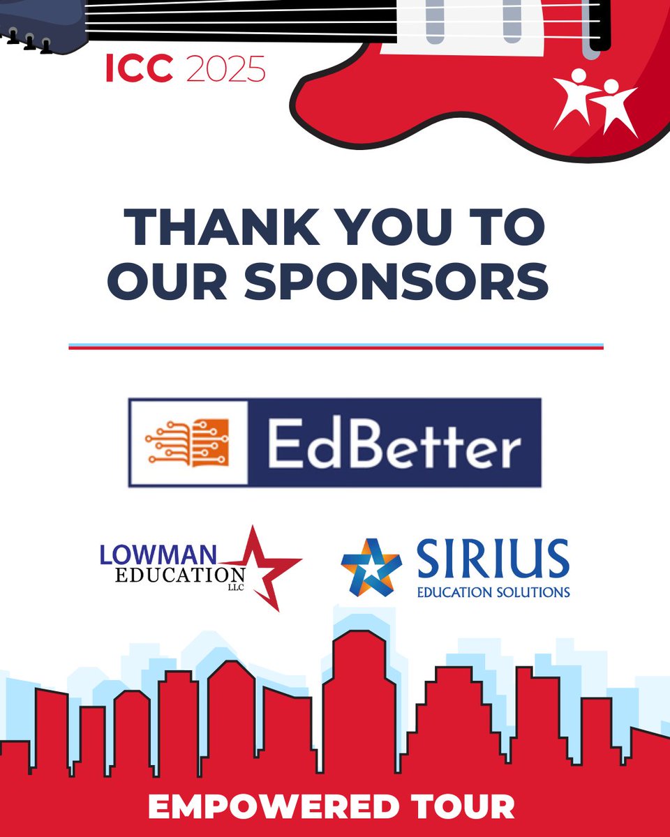 R13Coaches's tweet image. We would like to shine the spotlight on our amazing ICC 2025 sponsors: EdBetter, Lowman Education, and SIRIUS Education Solutions.

Thank you for supporting the coaching community and helping us bring the Empowered Tour to life. ⚡️ 

#ICCTX #educoach