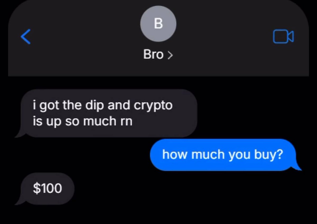 Jeremybtc's tweet photo. Bro is so hyped, his $100 is now $110 😹 https://t.co/jMI4YJNyWB