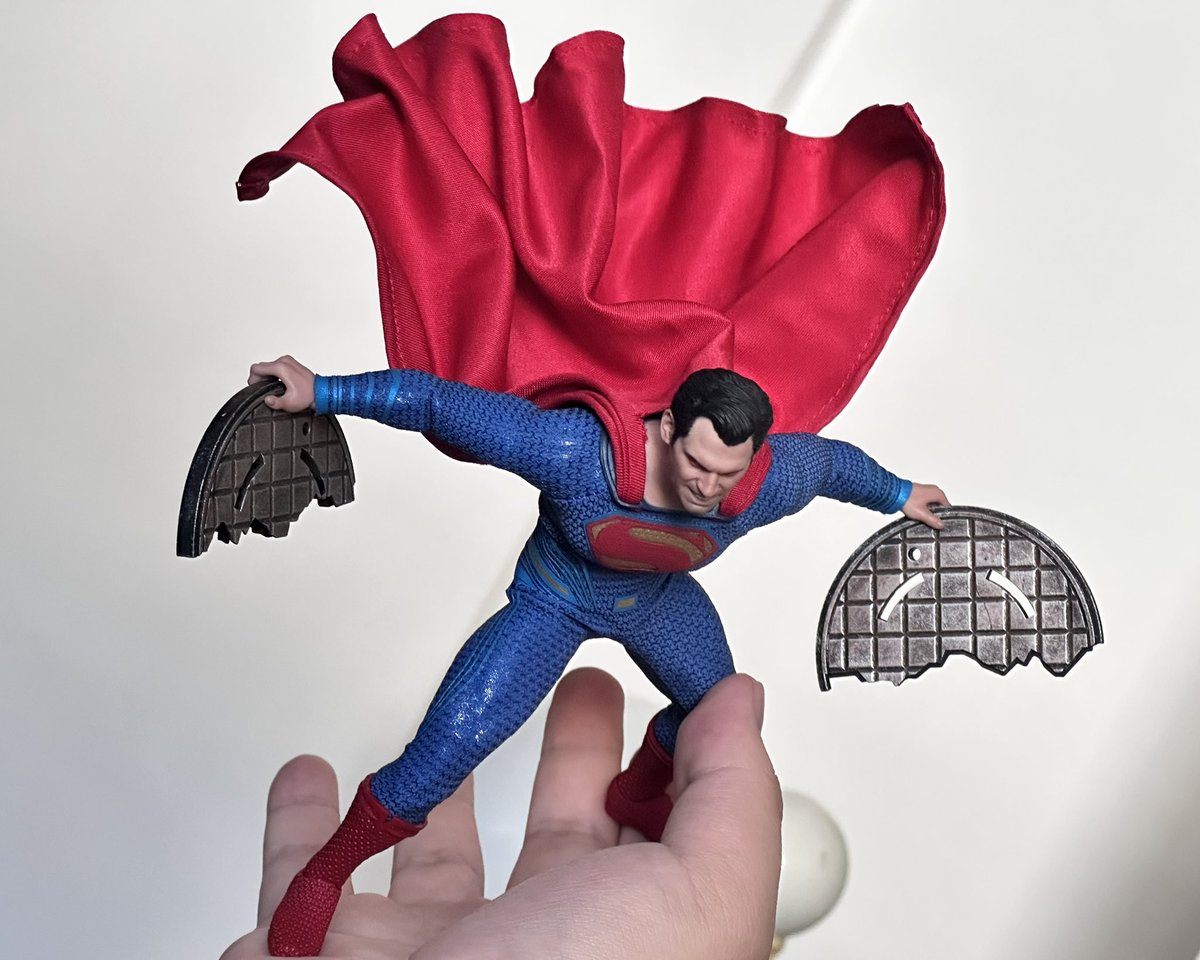 lethalcollector's tweet image. Day 4 of Posing Every #Superman Figure I Have: Manipple Studio & Mezco Henry Cavill Superman