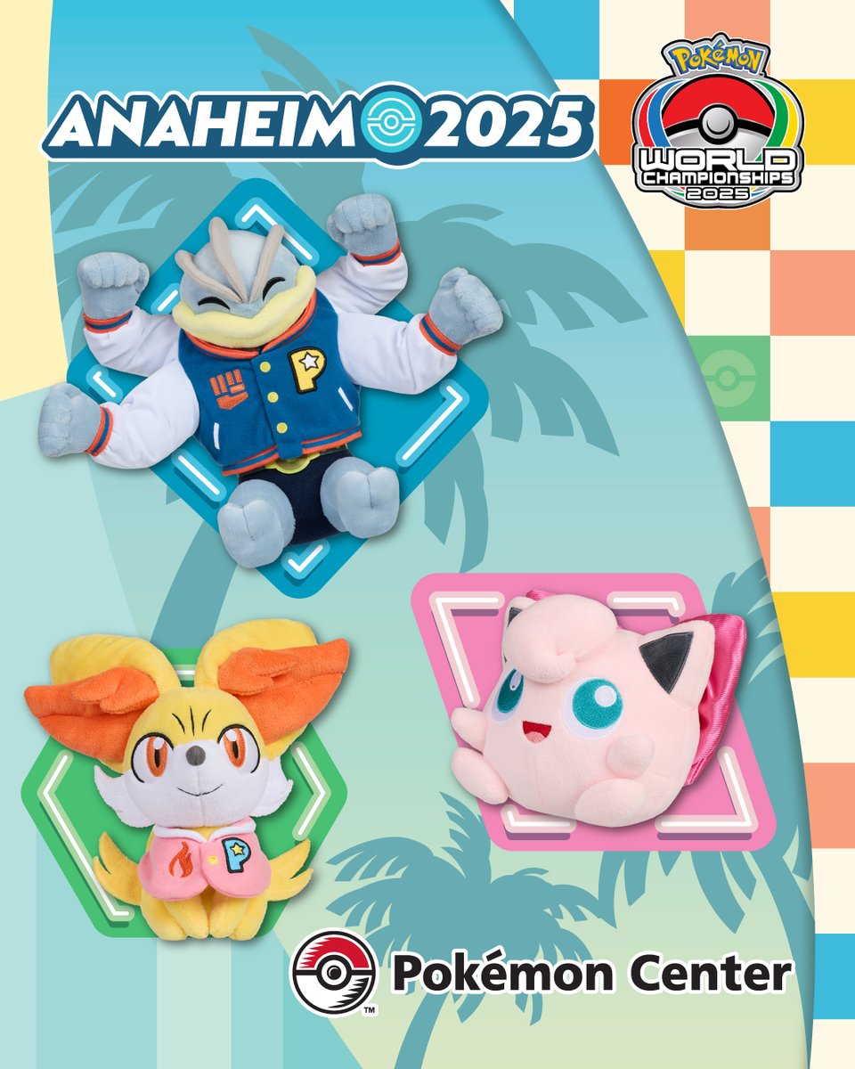Check out more exclusive plush available at the Pokémon Center pop-up store this August 13th through 17th at #PokemonWorlds in Anaheim, California! 📣

More details and product reveals will be coming soon! Learn more 🔗 pkmn.news/4lkVMRd