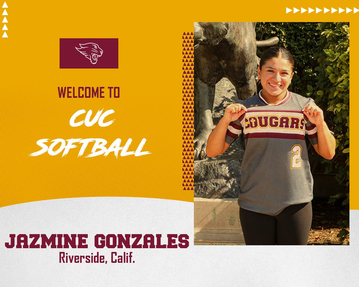 It's time to welcome another new family member for the 2026 season ⬇️                      

Meet our second baseman/outfielder from Riverside, California.                        

Welcome to the CUC Family, Jazmine Gonzales!!