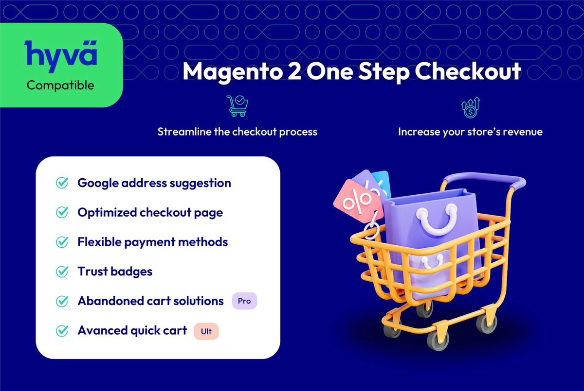 mageplaza's tweet image. Tired of high cart abandonment rates? Our One Step Checkout extension is the solution you&apos;ve been looking for! 🚀

🛍 Make checkout easier today: bit.ly/4h6Tt2j

#MagentoExtensions #OneStepCheckout #MageplazaExtensions