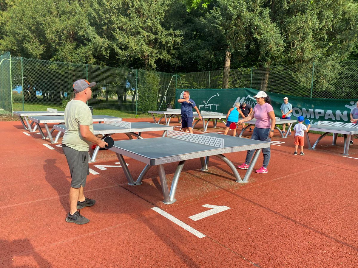 centriserett's tweet photo. ☀️ Belle ambiance hier à Moirans pour notre première animation Ping en plein air !
📅 On remet ça dès le 15 juillet, puis tous les lundis et mardis jusqu’au 31.
🔗 Inscriptions : https://t.co/dD5UbClygj https://t.co/Agg61TT0Ba