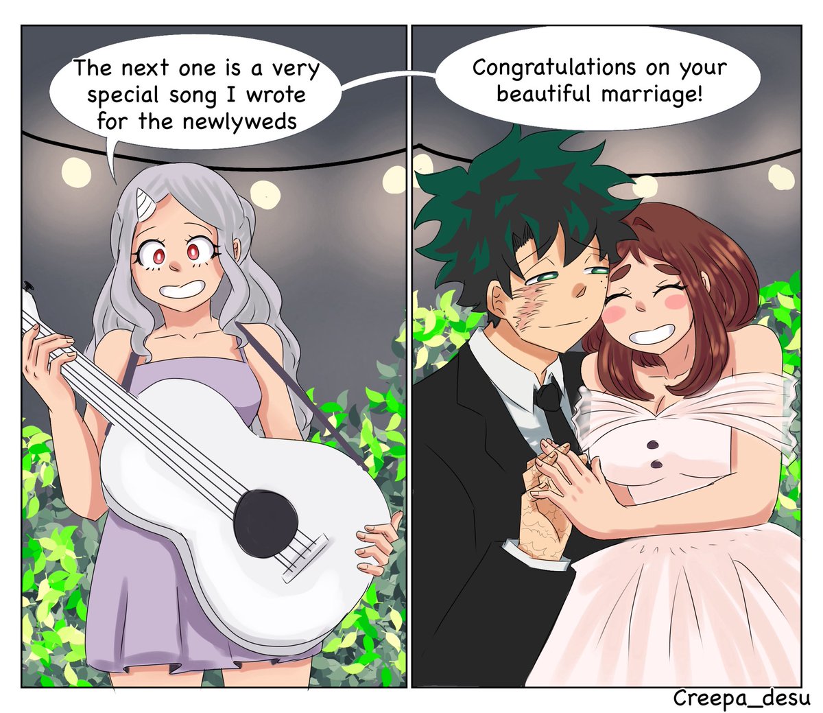 Creepa_desu's tweet photo. Eri-chan singing at their wedding?
ABSOLUTELY YES✨🫶🏼

#izuocha #Izukumidoriya #Ochakouraraka #MHA #BNHA #dekuocha https://t.co/aN731gySxw