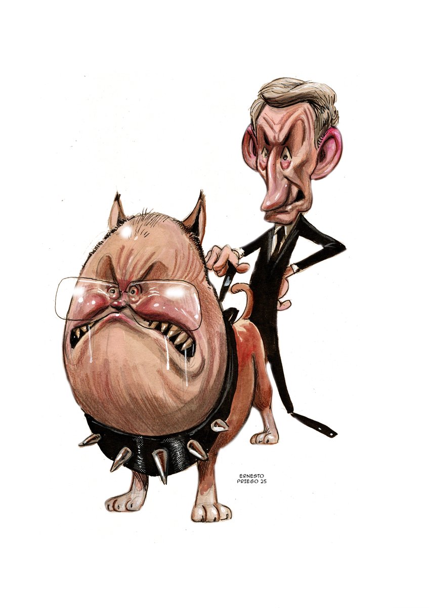 Tellado y Feijoo. Feijoo ya tiene nuevo Pitbull general. Perdón, secretario general.
#tellado #Feijoo #caricatura #cartoon #comics