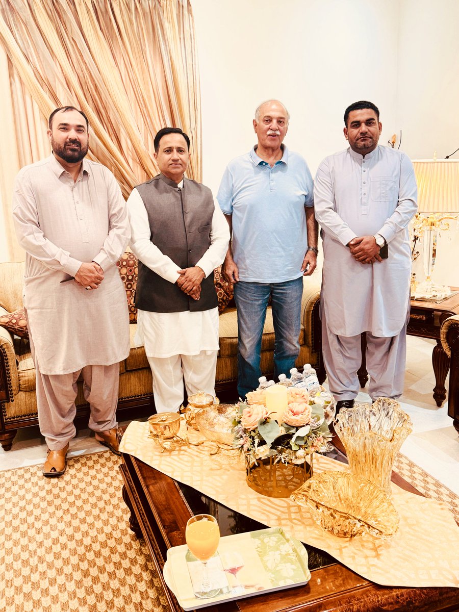 Heartfelt Thanks to 
Respected Sir Ahmad Mirza Sahib for His Hospitality in Riyadh, Saudi Arabia
I, 𝗡𝗮𝗱𝗲𝗲𝗺 𝗛𝗮𝗳𝗲𝗲𝘇, President of 𝗣𝗠𝗟-𝗡 𝗕𝗮𝗵𝗿𝗮𝗶𝗻, would like to extend my deepest gratitude to the esteemed and senior party member in KSA.
<a href="/PMLnIntl/">PMLn International (Official)</a> <a href="/SerwatSayed/">Sarwat Sayed</a>