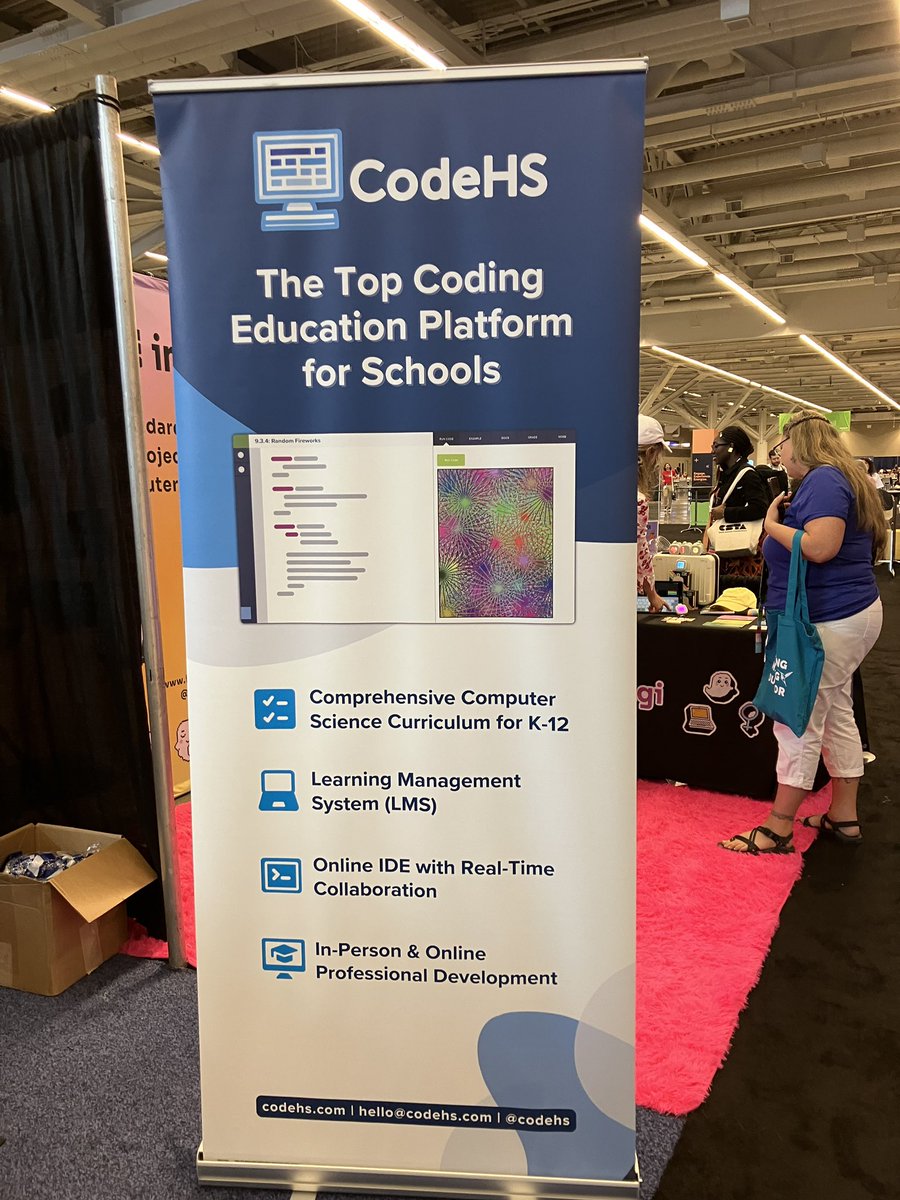 javierfaguilar's tweet photo. BIG Thank you @CodeHS @gotynker for the information about the curriculum resources for ALL grade levels at @csteachersorg #CSTA2025 #CSTA2025Rocks #CSForAll #coding #debugging #computationalthinking #problemsolving #equity #diversity #inclusion #confidence #AFEteacher #codeisfun https://t.co/Ds09OaxKvP