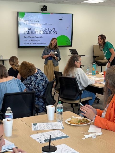 OklaJumpstart's tweet photo. What a slam dunk of a session! Our recent Jump$tart meeting, Bracket Busted: Teaching the Real Costs of Sports Gambling and Gaming, was a powerful and timely conversation.  Thank you to everyone who joined us and helped make this event a success! https://t.co/i9OIgLu33W