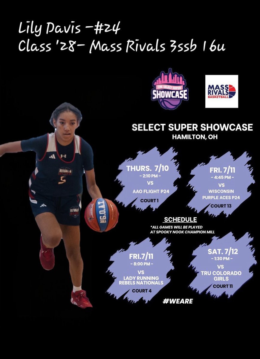 LilyThejet's tweet image. Here’s my schedule for Hamilton, Ohio!! @LadyRivals @taborgbball 🔥