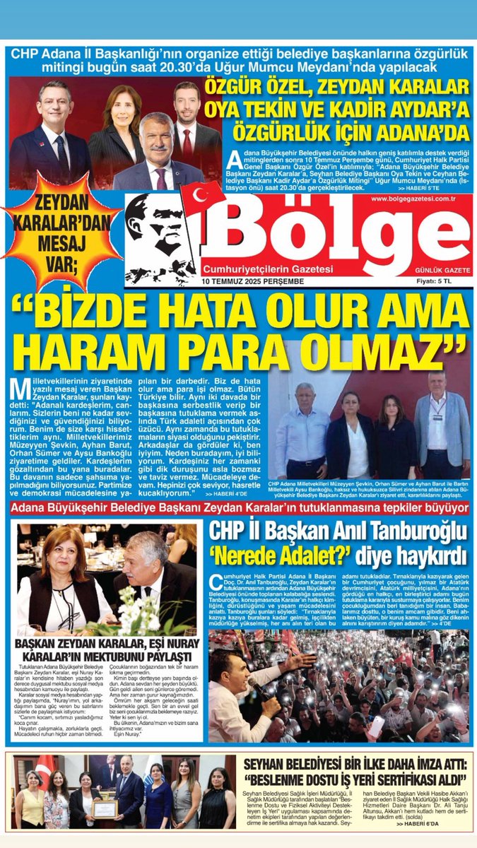 #Adana
#ZeydanKaralar 
#CHP