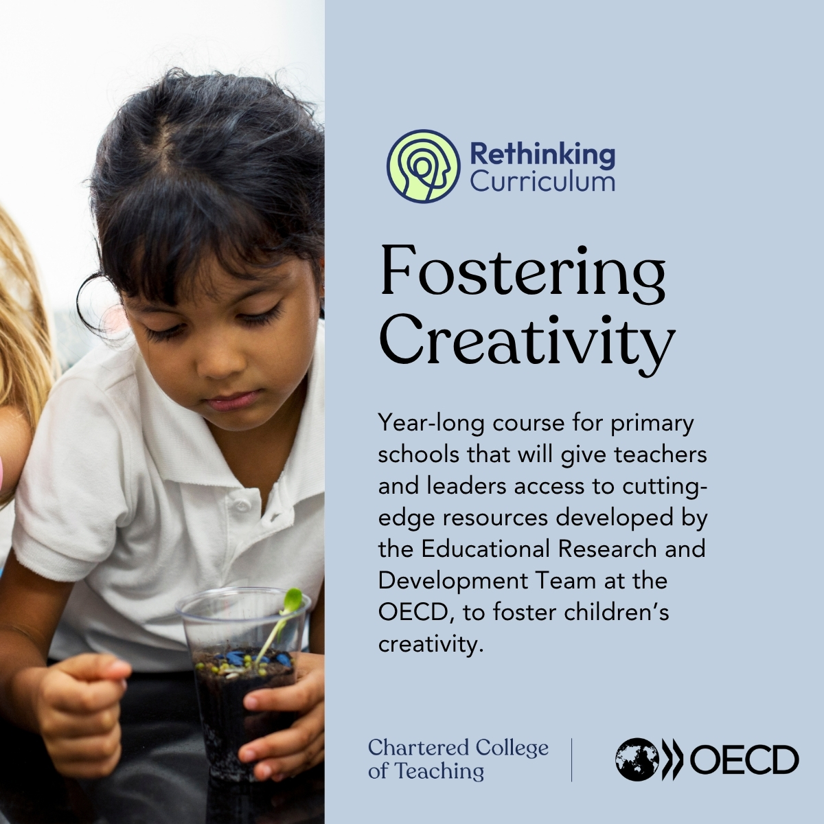 FREE year-long course for primary teachers &amp; leaders!
✨ Integrate creativity into planning &amp; assessment
✨ Connect with educators worldwide
✨ Access OECD resources
✨ Contribute to global research

🏫 Apply as individual or group of schools

chartered.pulse.ly/3bbzskugnm