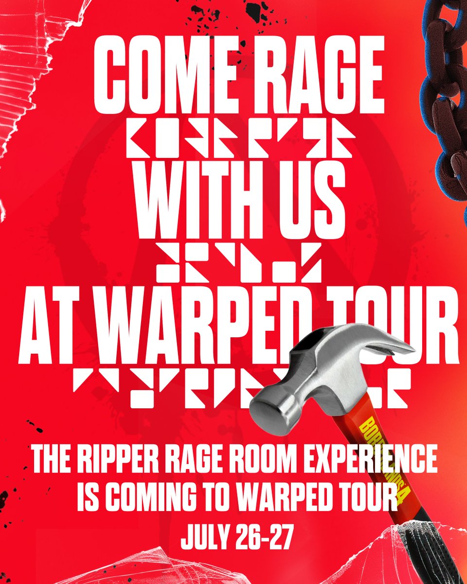 Long Beach, CA! LET'S RAGE. 🤘😎🤘

We're bringing the party to <a href="/VansWarpedTour/">Vans Warped Tour</a> with the Ripper Rage Room Experience. 🎸

COME SMASH STUFF WITH US!