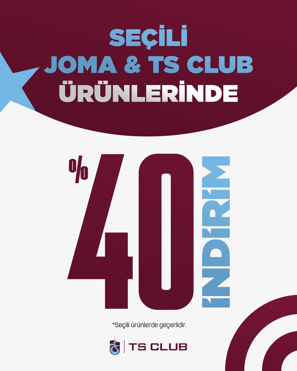 ❤️💙 Seçili Joma ve TS Club ürünlerinde %40 indirim fırsatı şimdi başladı!

🔗 bit.ly/4nFUoKq