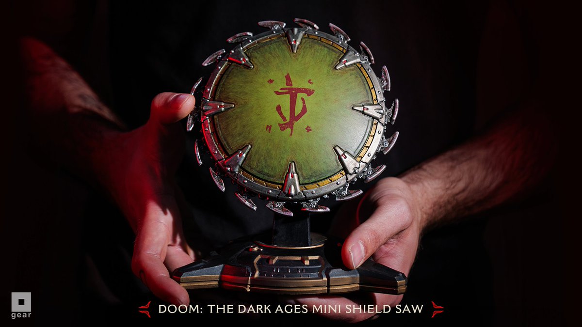 BethesdaGear's tweet image. Add this metal trophy to your battle stations – manual spinning of the blades encouraged! 🔄 @DOOM: The Dark Ages
international.gear.bethesda.net/en-us/products…