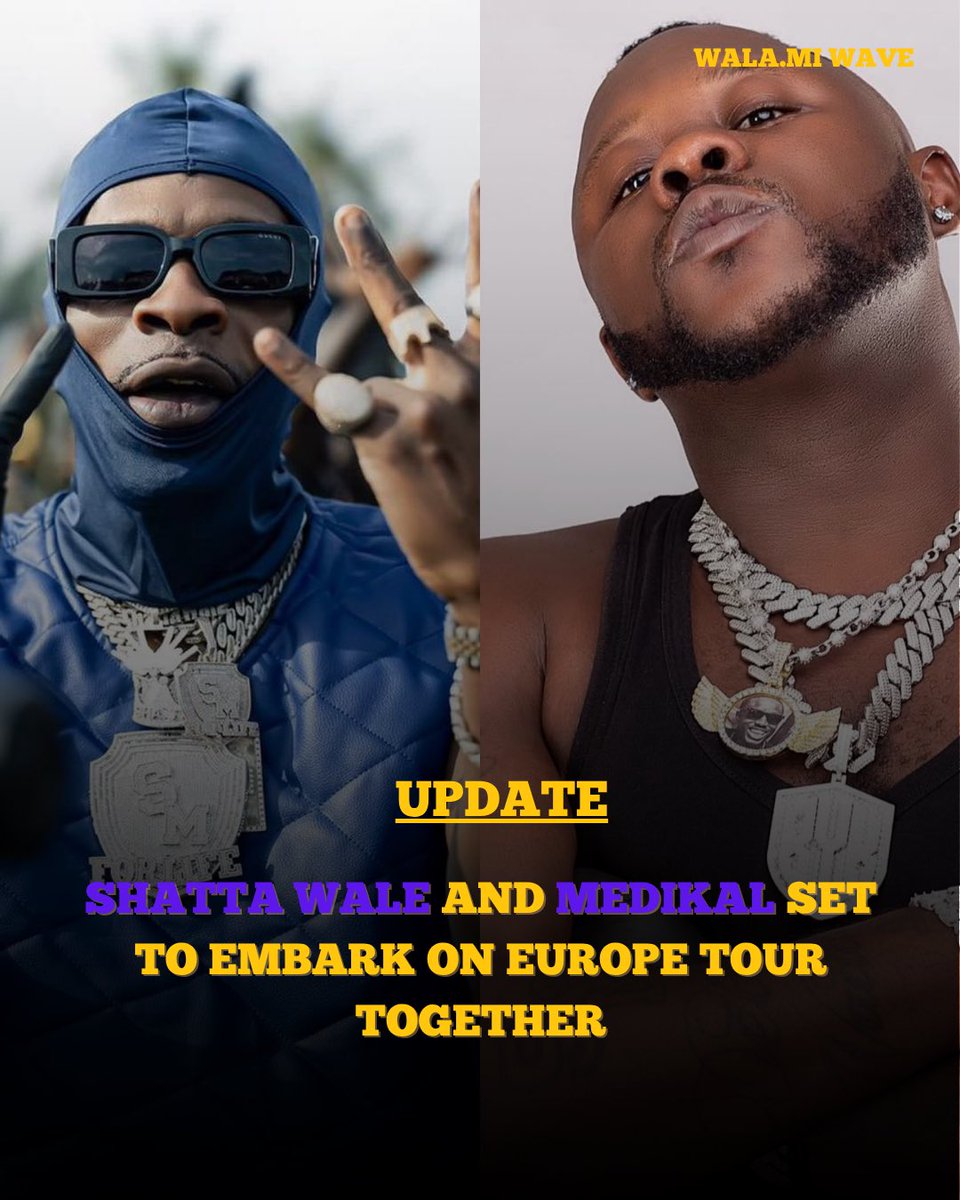 walamiblog's tweet photo. @shattawalenima and @amgmedikal have excitingly revealed plans for a collaborative Europe Tour, promising fans an unforgettable musical experience. https://t.co/C2ND52AIfB