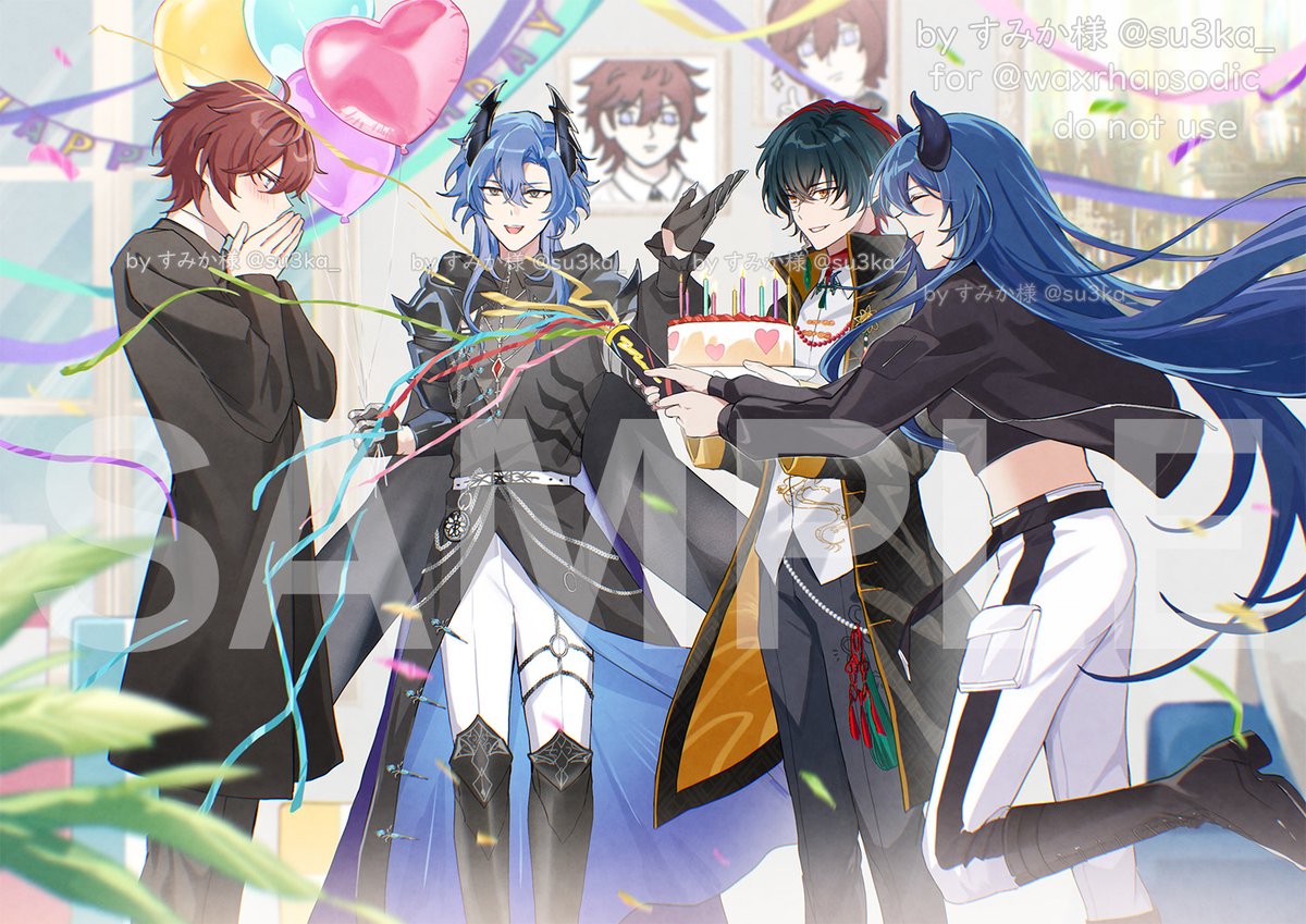 waxrhapsodic's tweet photo. お誕生日おめでとうございます！🎉🥳 @10__t00  いつもありがとうございます！🥰もう知り合って3年になるね〜 イラスト、気に入ってもらえると嬉しいです！

イラスト： @su3ka_  @igetaon3 ✨ https://t.co/hTPeAAc5YE