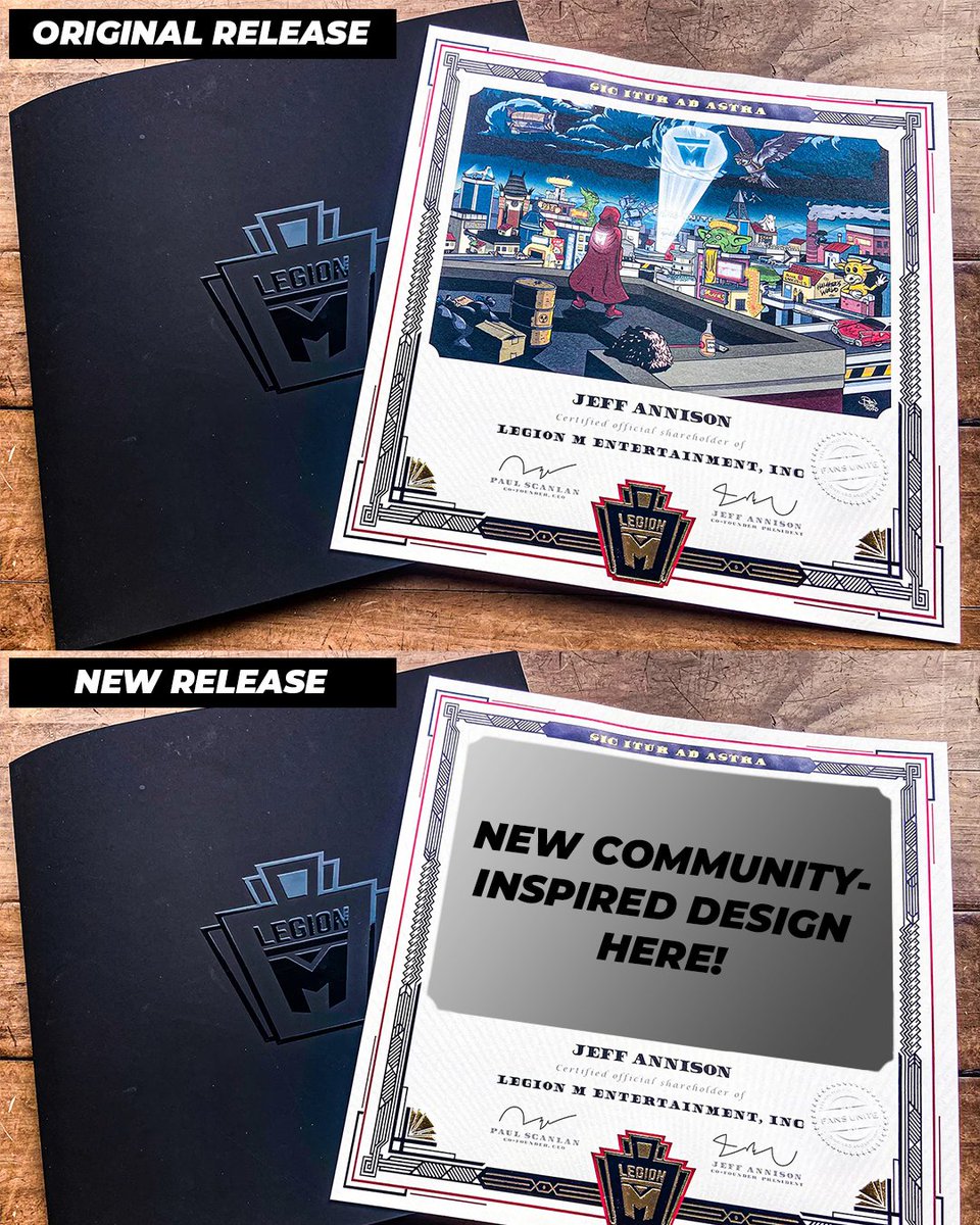 LegionMOfficial's tweet image. We’re bringing back one of the most popular collectibles in #LegionM history — our Premium Investor Certificates — and this time, we want YOU to help design it.
Got an idea? Big or small, polished or scribbled, we want to see it. Submit a sketch, doodle, or even just a written…