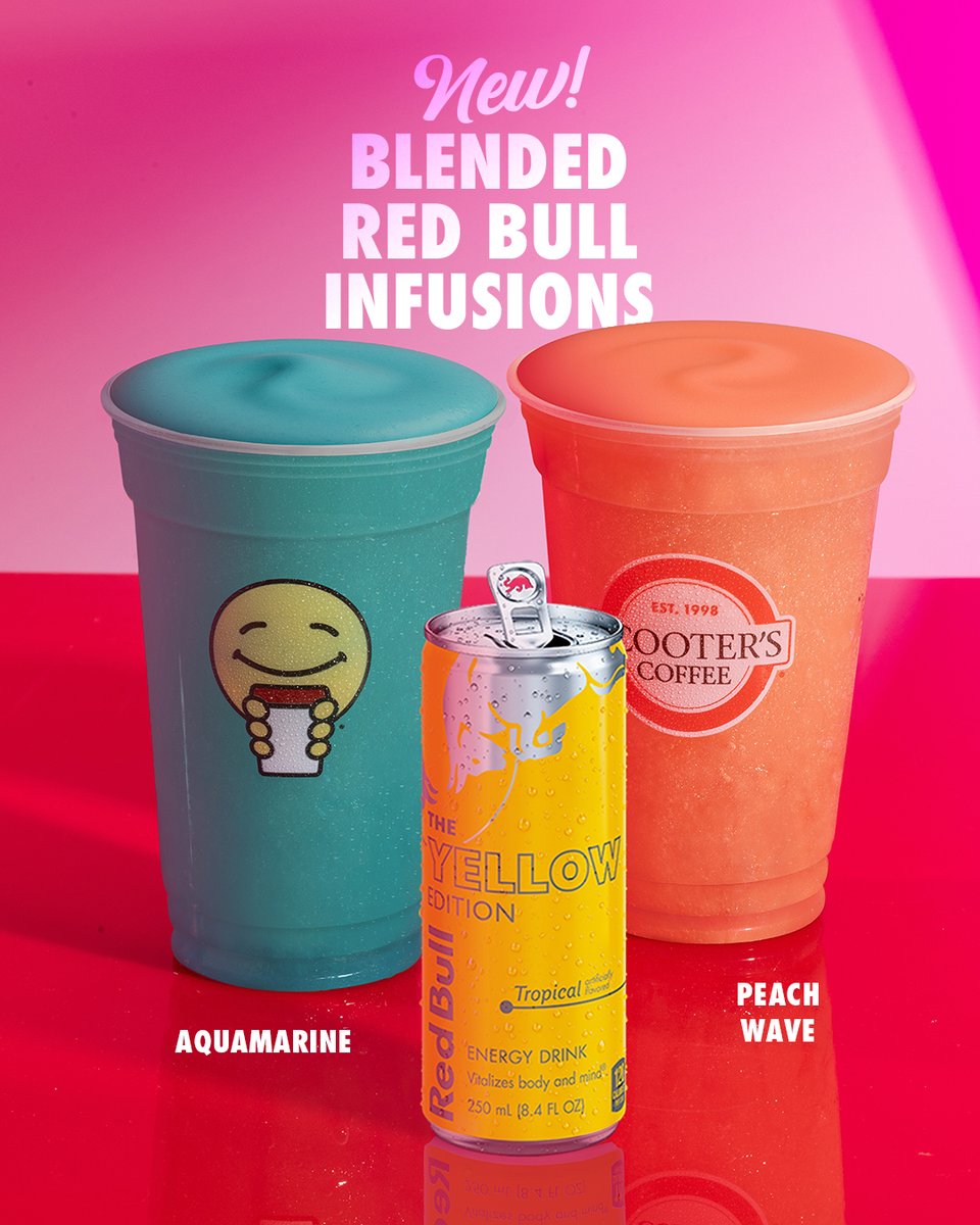 scooterscoffee's tweet image. Your favorite Red Bull Infusions, now blended to create the ultimate summer drink! 🍑✨💙🫧🌊🥥
#scooterscoffee #scootonaround