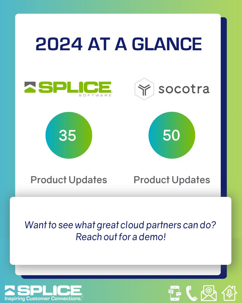 SPLICESoftware's tweet image. In 2024, SPLICE shipped 35 updates &amp;amp; @Socotratech delivered 50. Strong partners = real progress.

Stay tuned for what’s next!

#SPLICESoftware #Socotra #Partnership #CloudNative #Innovation